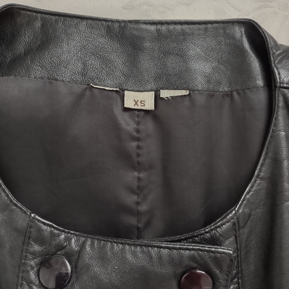 Leather ruched vintage trench dress  double breasted - Picture 13 of 16